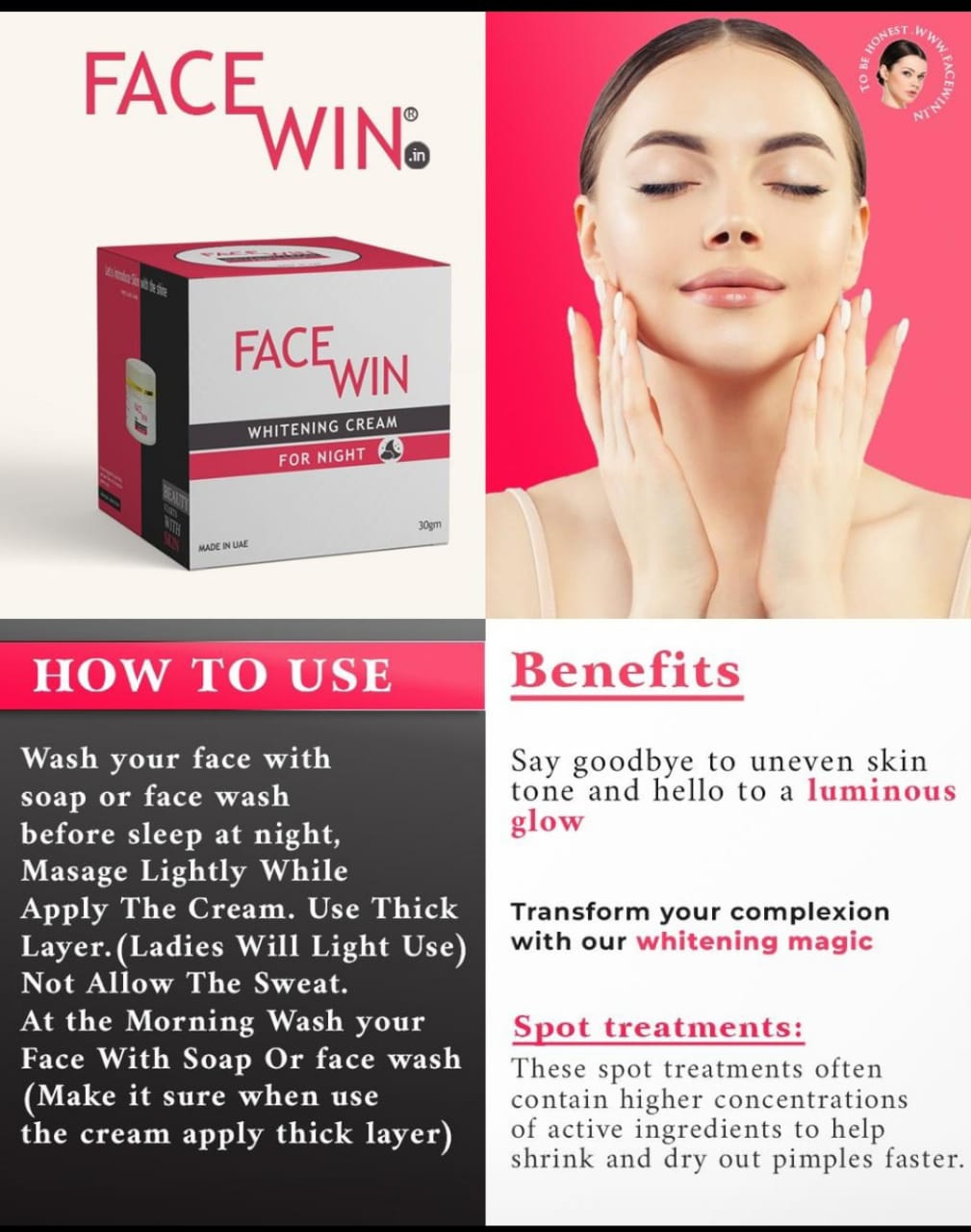 FACEWIN BEAUTY WHITENING CREAM