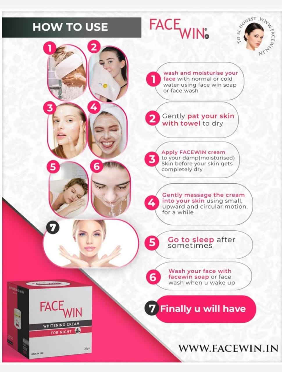 FACEWIN BEAUTY WHITENING CREAM