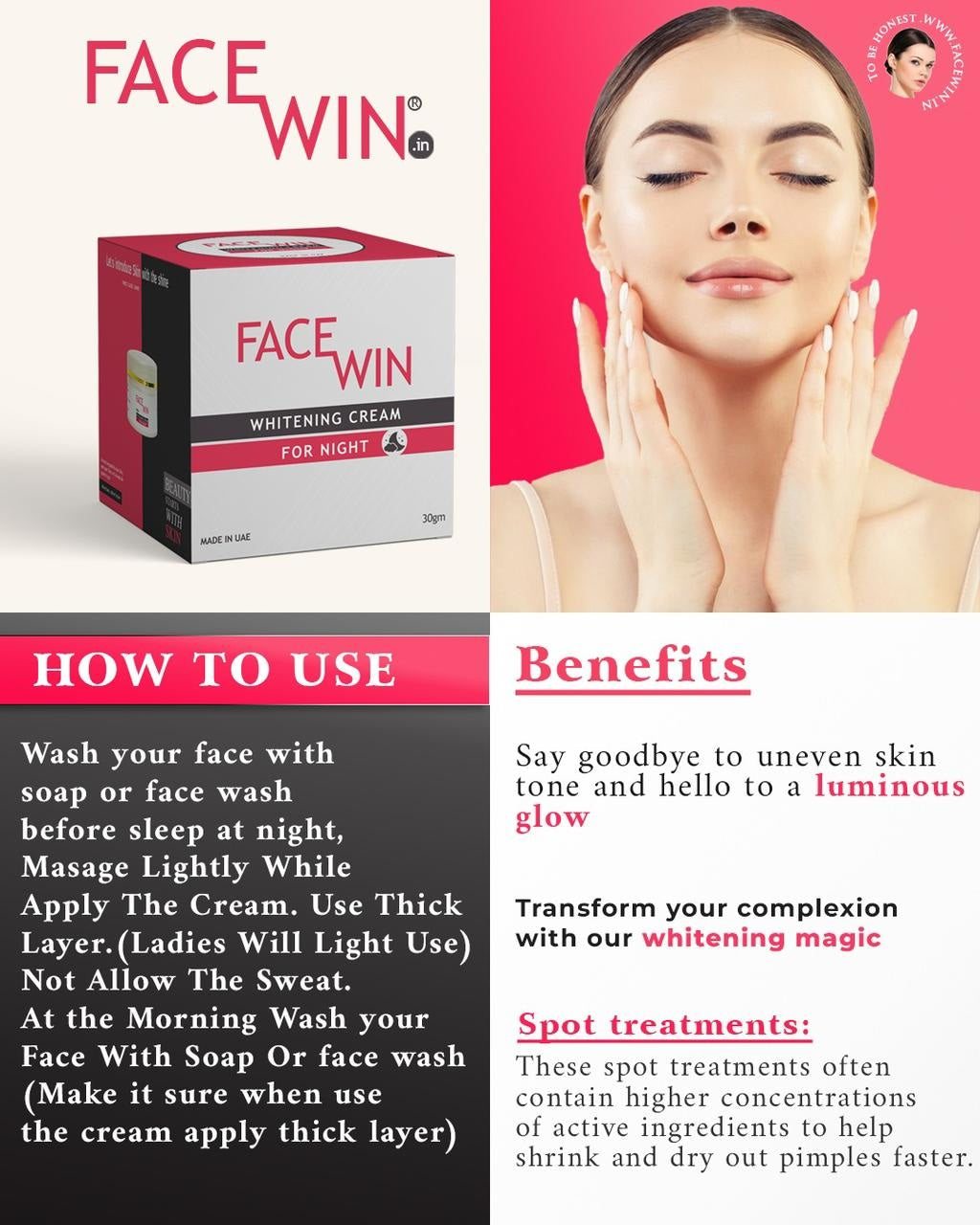 FACEWIN BEAUTY WHITENING CREAM